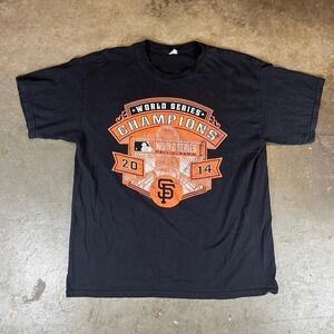 San Francisco Giants 2014 World Series Champions black t-shirt Men's size XL